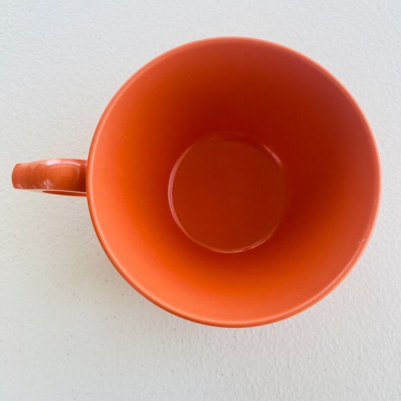 Laguna MelMac #308 Orange Set of 4 Tea Cups 3.75" dia 2" tall Vintage 60s - Picture 5 of 15